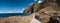 Cliffs surround a bay on Madeira