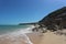 Cliffs in Trancoso`s Espelho Beach, Brazil