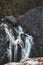 cliffs and waterfall long exposure, Karelian waterfall.
