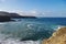 Cliffs on the western Fuerteventura coast.