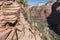 Cliffside Hand Chain on Angels Landing in Zion National Park