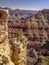 A cliffside view of the Grand Canyon