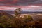 Clifftop sunset and valley views from Lithgow