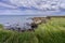 Clifftop view of Jack Rock and bay - a sea stack near Marsden Rock