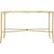 Clifton Writing Desk, Gold/White, Mirrored TV Stand Console Table with Drawer, Two-Drawer Writing Desk with white background