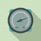 Climate barometer icon, flat style
