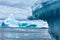 Climate change concept, iceberg melting in Antarctica