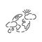Climate Change And Environment line Icons Vector. Hot Weather. Save Nature And Ecology Protest. Drought. thirst. Cracked and dried