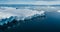 Climate Change and Global Warming - Icebergs from melting glacier on Greenland