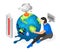 Climate Change Isometric Composition