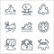 climate change line icons. linear set. quality vector line set such as deforestation, earthquake, oil barrel, ozone layer, dead,