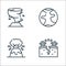 climate change line icons. linear set. quality vector line set such as earthquake, volcano, earth