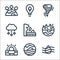 Climate change line icons. linear set. quality vector line set such as humidity, heat wave, drought, global warming, iceberg, hail