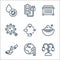Climate change line icons. linear set. quality vector line set such as plant, global warming, skull, south pole, weather,