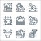 climate change line icons. linear set. quality vector line set such as storms, landslide, iceberg, global warming, warning, ocean