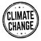 Climate change sign or stamp