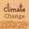 Climate Change in vector letters text