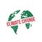 Climate change vector rubber stamp