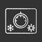 Climate control knob chalk icon