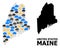 Climate Pattern Map of Maine State