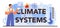 Climate systems typographic header. Car service. Mechanic in uniform