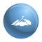 Climb mountain flag icon, simple style