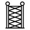 Climb net wall icon outline vector. Rope park