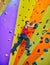 Climber On Artificial Climbing Wall