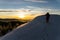 Climber on Clincea Ridge, Bucegi Mountains, Romania