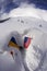 Climber digs a snow cave