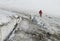 Climber on the glacier