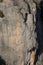 Climber in the Natural Park of the Mountains and Canyons of Guara.