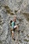 Climber on a wall