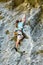 Climber on a wall