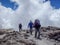 Climbers approach the Summit of Mt. Kilimanjaro