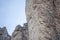 Climbers climbing on the rocks of the Alps