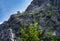 Climbers are climbing a rocky mountain in Paklenica, Croatia