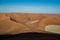 Climbing Big Daddy Dune, Desert Landscape with People Shadows