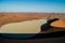 Climbing Big Daddy Dune, Looking at Sossusvlei Salt Pan, Desert