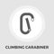 Climbing carabiner flat icon