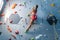 Climbing classes in a private sports center