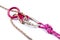 Climbing equipment - rope, carabiner, figure eight