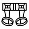 Climbing harness icon, outline style