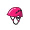 Climbing helmet doodle icon, vector illustration