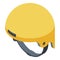 Climbing helmet icon, isometric style