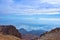 Climbing the Iztaccihuatl volcano, Popocatepetl volcano in Mexico, Tourist on the peak of high rocks. Sport and active life