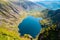 Climbing and lake view on cadair idris hill in wales 2022