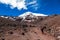 Climbing the refuge of the Chimborazo volcano
