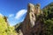 Climbing Rock Face in Eldorado Canyon in Boulder County, Colorado