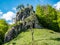 Climbing rocks in Pegnitz Valley Franconian Switzerland